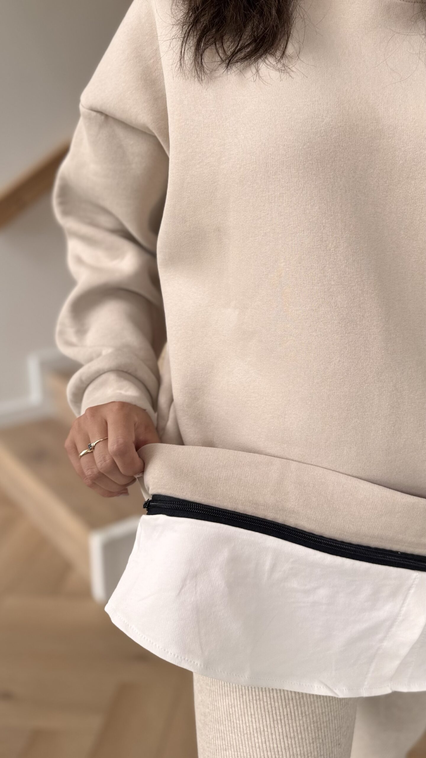 Bluza Dual Style - beż - obrazek 6