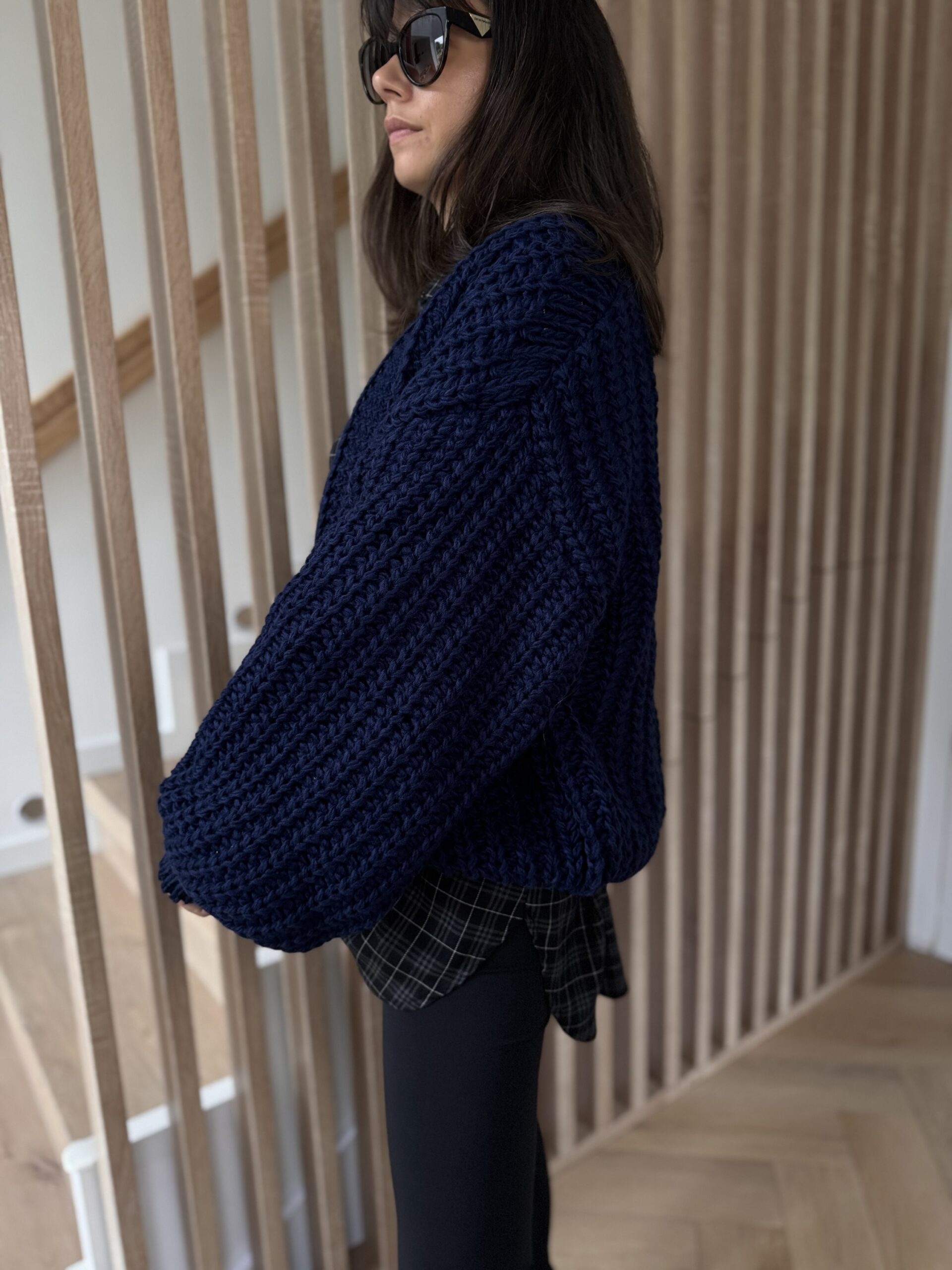 Sweter krótki - granat - obrazek 4