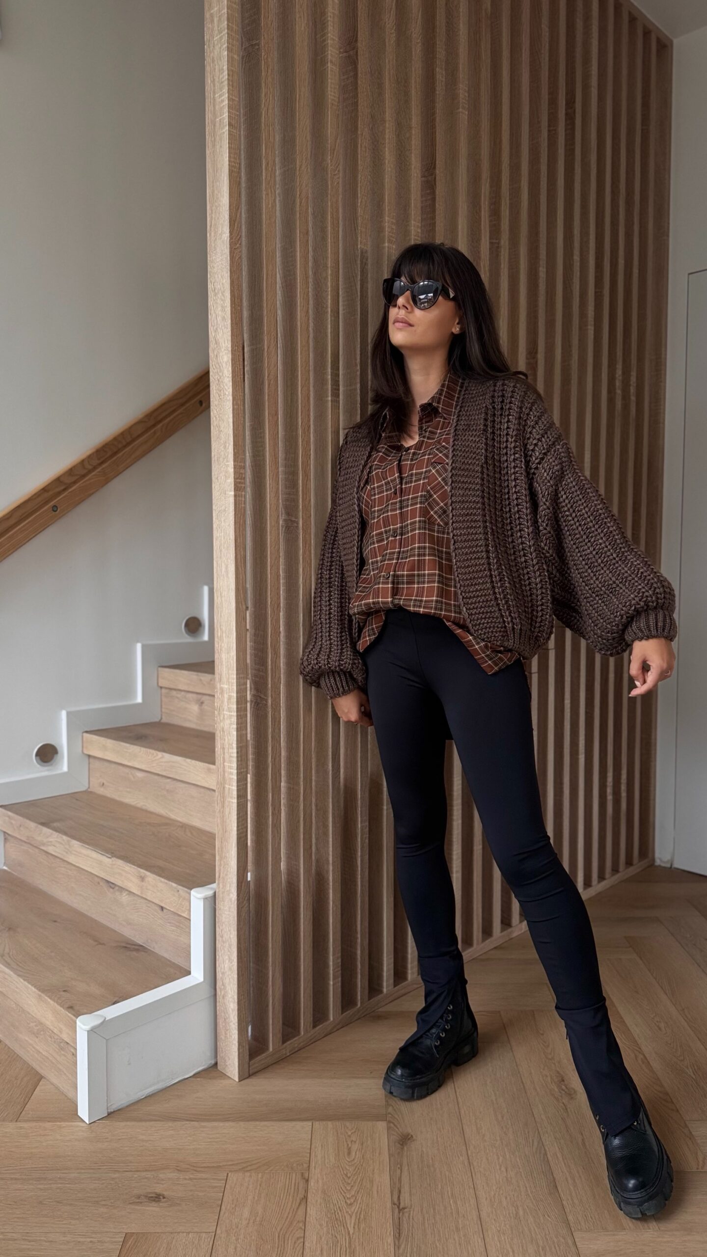 Koszula w kratę - brązowy - obrazek 9