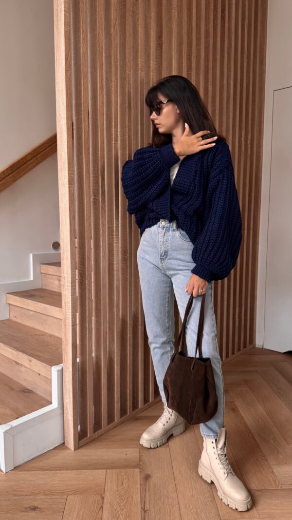 Sweter krótki - granat